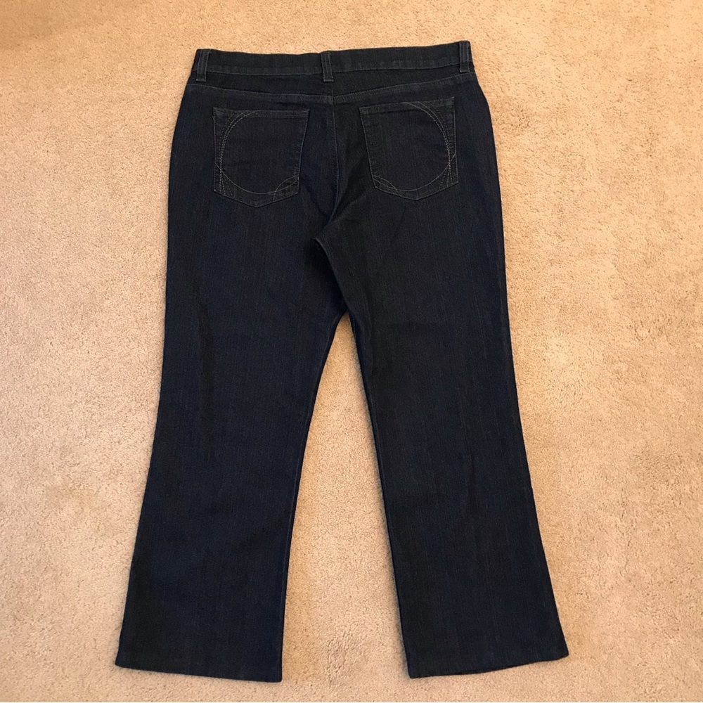 Gloria Vanderbilt Dark Blue Denim Jeans Womens Size 12 SHORT Mid Rise Gabby - Picture 3 of 12